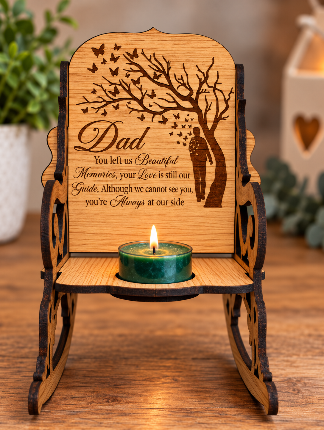 Personalised Memorial Rocking chair Tea light holder