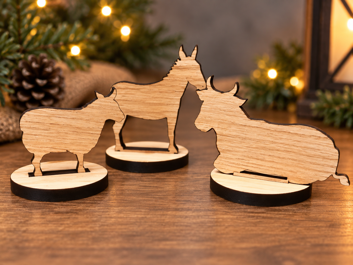 Wooden Nativity Set that can be personalised