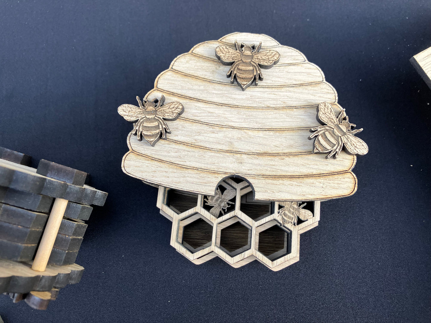 Bee HoneyComb coaster set