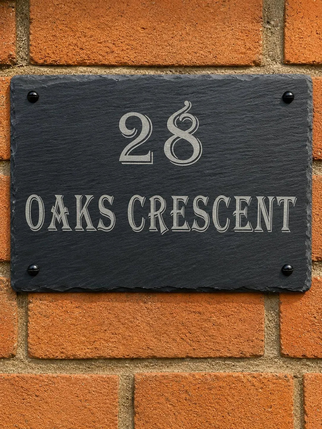 Personalised Slate House Number Plaque with engraving